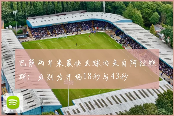 巴萨两年来最快丢球均来自阿拉维斯：分别为开场18秒与43秒